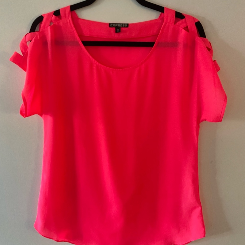 Express Women's Vibrant Pink Blouse
